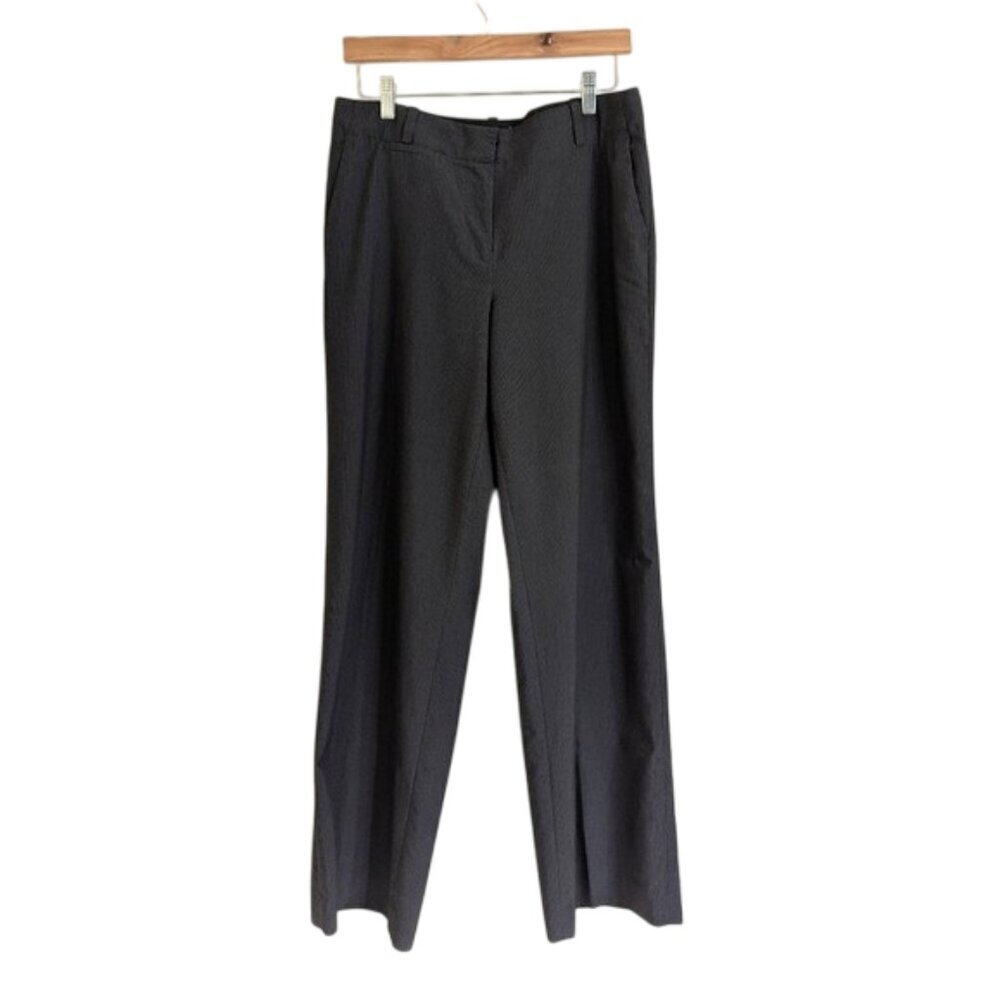 Like New Ann Taylor Black Pinstripe Wide Leg Pants Size 8